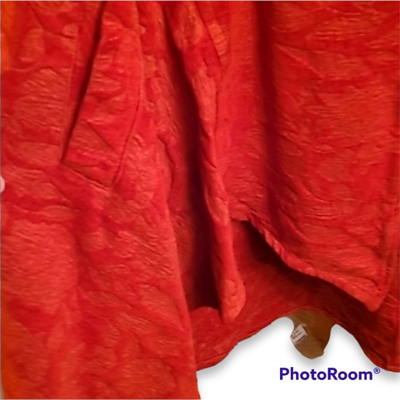 CMC Color Me Cotton Orange Floral Tapestry Coat - Picture 4 of 10